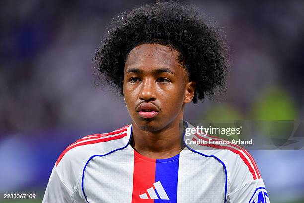 Malick Fofana of Olympique Lyonnais looks on during the Ligue 1 McDonald's match between Olympique Lyonnais and Olympique de Marseille at Groupama...