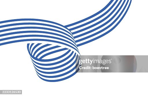 Blue white motion wave stripe pattern symbol Blue white motion wave stripe pattern symbol