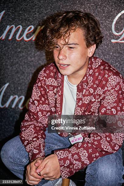 American actor Johnny Galecki attending an event, circa 1990.