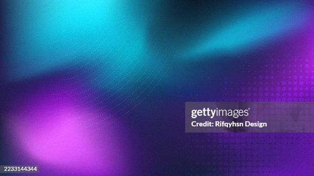 stockillustraties, clipart, cartoons en iconen met abstract multicolored holographic blurred grainy gradient background with geometric shape element design. for landing page, book covers, brochures, flyers, magazines, any brandings, banners, headers, presentations, and more - paarse achtergrond