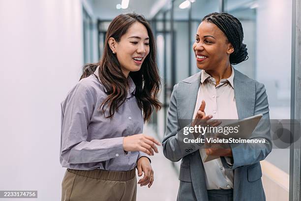 business people in the office. - two people video conferencing stock pictures, royalty-free photos & images