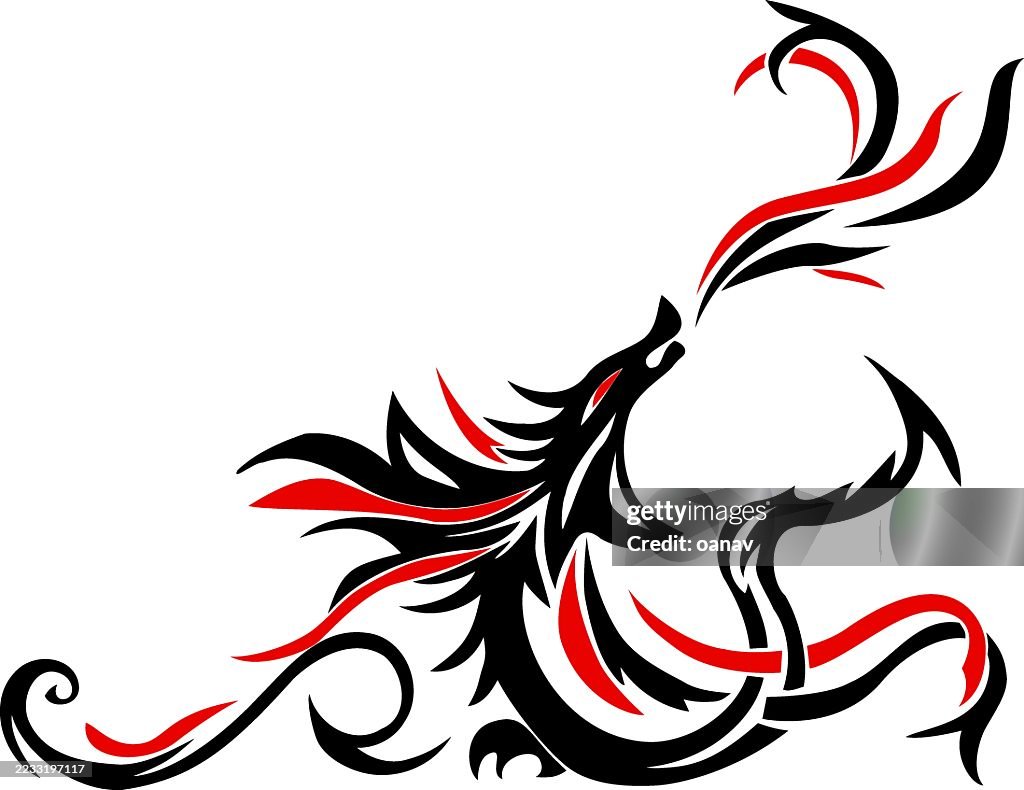 Celtic dragon design
