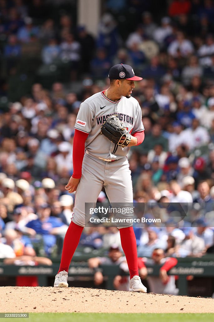 Orlando Ribalta Orlando Ribalta of the Washington Nationals pitches during the game ...