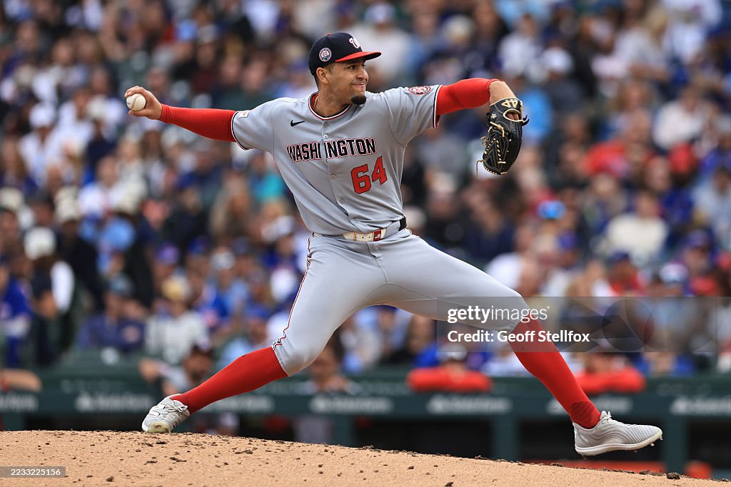Orlando Ribalta Orlando Ribalta of the Washington Nationals pitches during the fourth ...