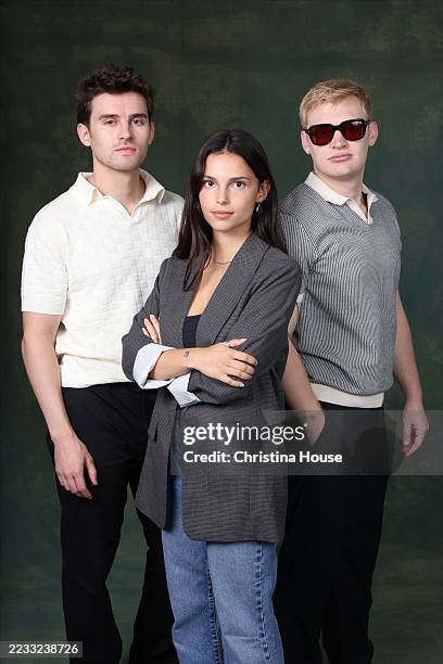 Michael Johnston, Inde Navarrette and Curry Barker of 'Obsession' are photographed for Los Angeles Times on September 5, 2025 at RBC House in...