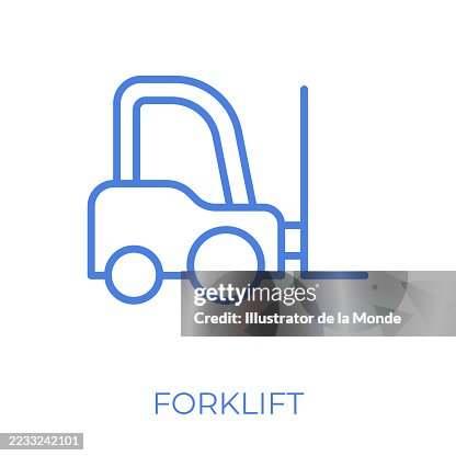 Forklift Editable Stroke Vector Illustration Forklift Editable Stroke Vector Illustration