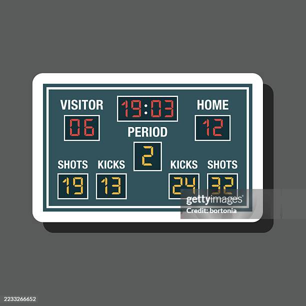 soccer scoreboard sticker icon - soccer scoreboard stock illustrations