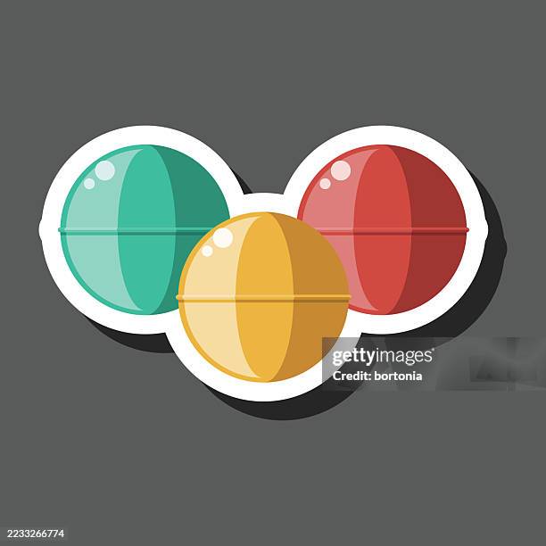 paintballs sticker icon - paintball stock illustrations