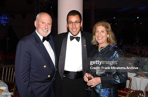 Adam Sandler with Mike Lynn and his wife at the party at Palm Beach following the screening of "Punch Drunk Love" at the 55th Cannes Film Festival,...