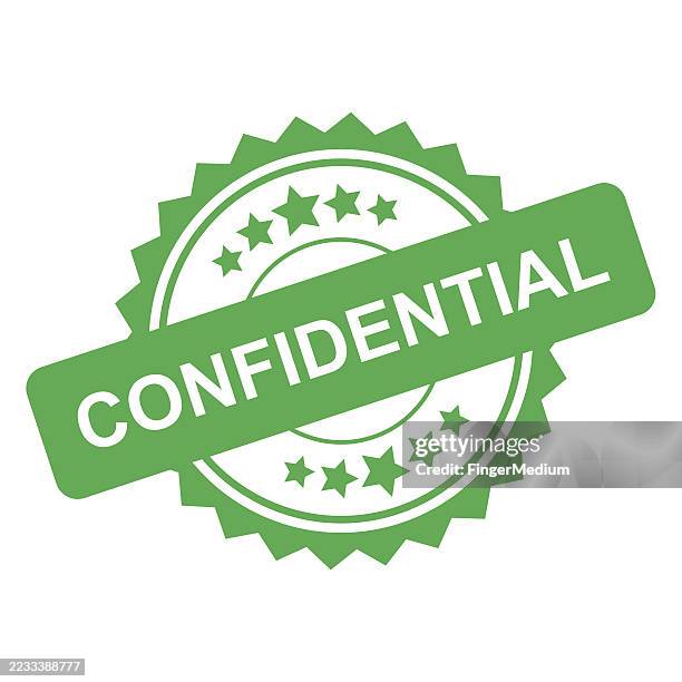 confidential rubber seal stamp - confidential stamp stock illustrations