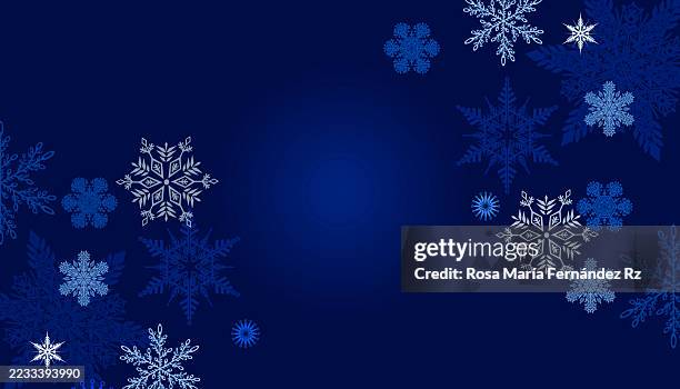 christmas background with snowflakes. - holiday spirit stock pictures, royalty-free photos & images