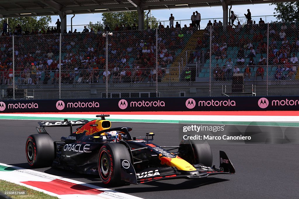 Rebull Racing Track Max Verstappen of Red Bull Racing on track during final practice for ...