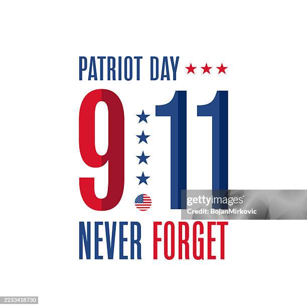 bildbanksillustrationer, clip art samt tecknat material och ikoner med patriot day card, poster, 9/11, never forget. vector - twin towers manhattan