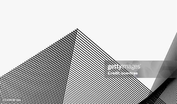 modern line architecture concepts - building wireframe stock illustrations