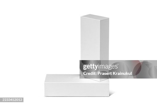 White rectangular cardboard box isolated on background White rectangular cardboard box isolated on background