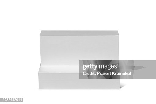 White rectangular cardboard box isolated on background White rectangular cardboard box isolated on background