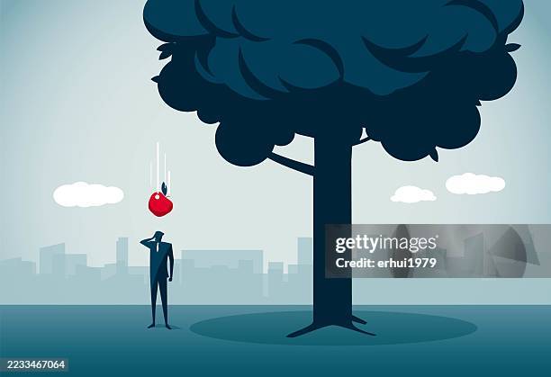 apple tree - einstein stock illustrations
