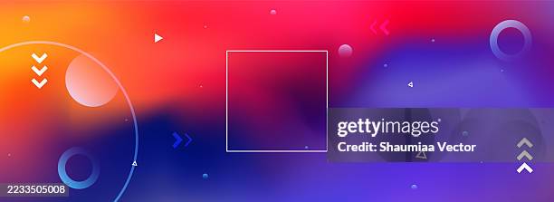 abstract blurred multicolored gradient fluid vector background design wallpaper template with dynamic color, waves, and blend. futuristic modern backdrop design for business, presentation, ads, banner - large circle infographic stock illustrations