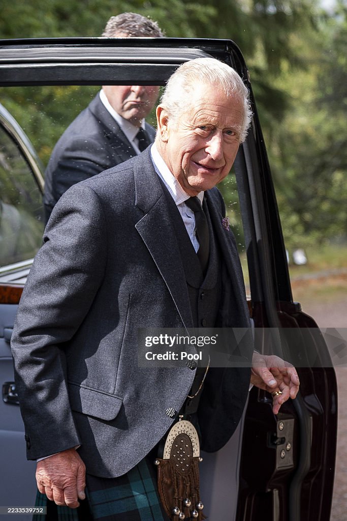 Royal Family Attend Sunday Church Service At Crathie Kirk