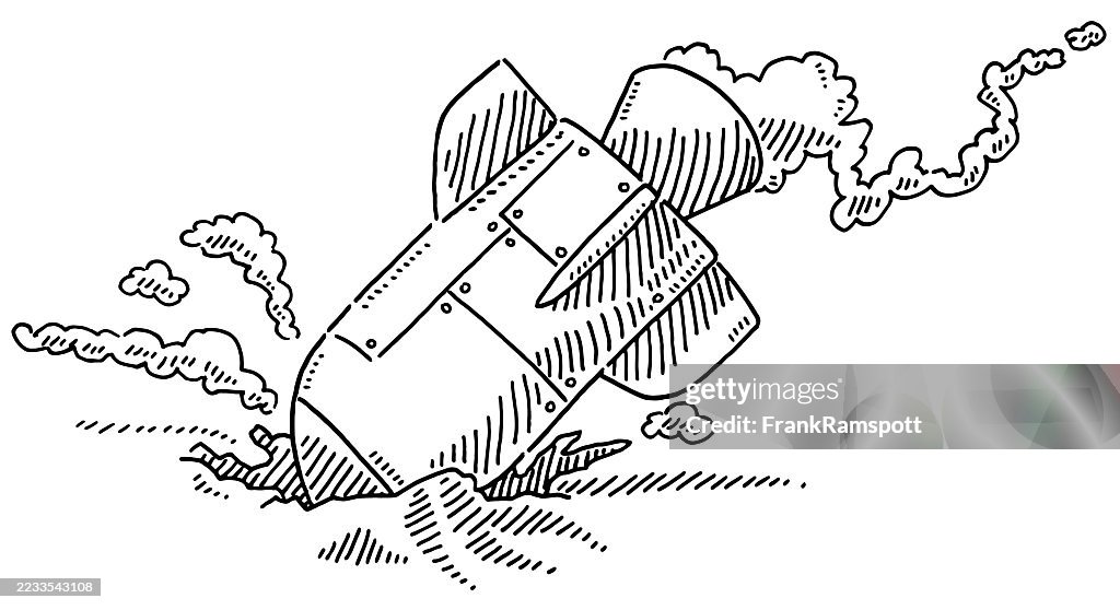 Model Rockets Crashing Rocket Failure Crash Drawing High-Res Vector Graphic - Getty Images
