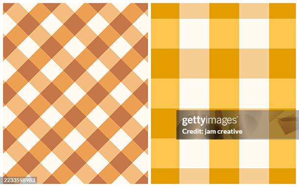 retro geometric autumn background set - blanket background stock illustrations