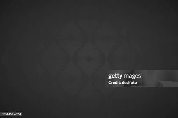 empty plain blank dark gray black coloured grunge textured horizontal rustic smudged vector vintage backgrounds with retro style texture wall stained with brush strokes making optical illusion, abstract spindle and joined hearts pattern - batik stock illustrations