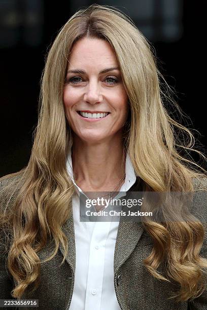 Catherine, Princess of Wales during her visit to the Natural History Museum's newly renovated gardens on September 04, 2025 in London, England. The...