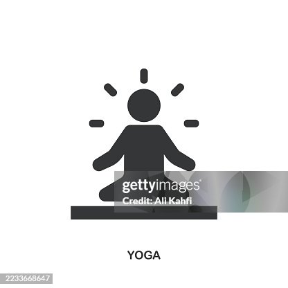 Yoga glyph solid icon. Solid icon that can be applied anywhere, simple, pixel perfect and modern style. Yoga glyph solid icon. Solid icon that can be applied anywhere, simple, pixel perfect and modern style.