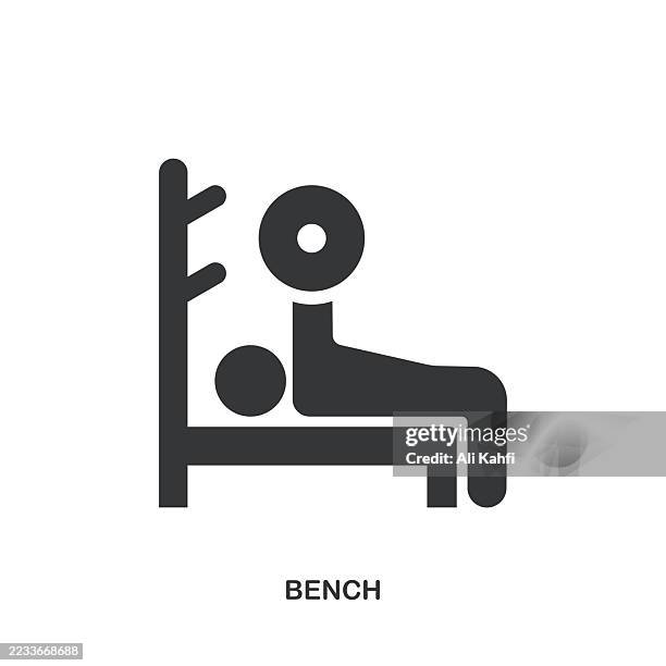 bench glyph solid icon. solid icon that can be applied anywhere, simple, pixel perfect and modern style. - bench step up stock illustrations