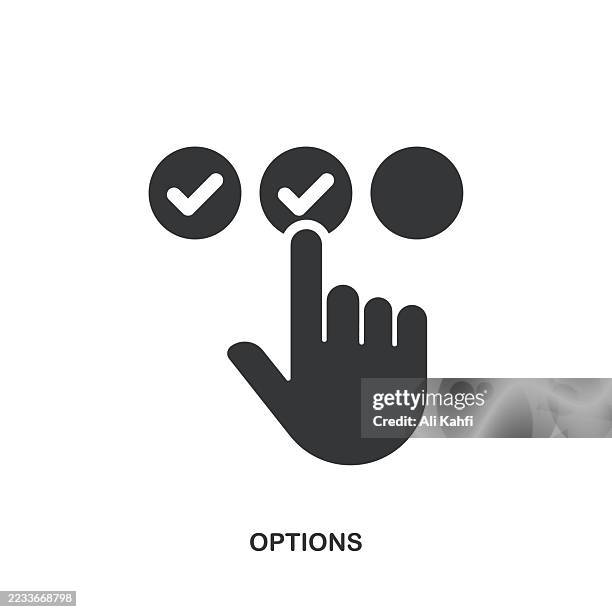 options glyph solid icon. solid icon that can be applied anywhere, simple, pixel perfect and modern style. - choice stock illustrations
