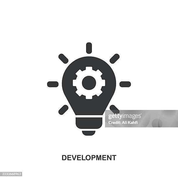 development glyph solid icon. solid icon that can be applied anywhere, simple, pixel perfect and modern style. - halogen light stock illustrations
