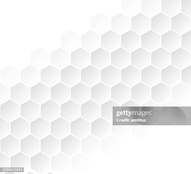 white hexagons - honeycomb pattern stock illustrations