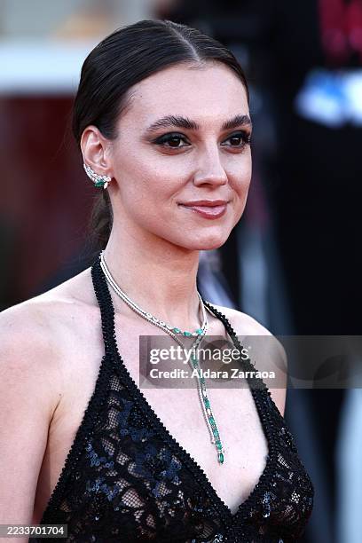 Andreea Cristea attends the "Elisa" red carpet during the 82nd Venice International Film Festival on September 04, 2025 in Venice, Italy.