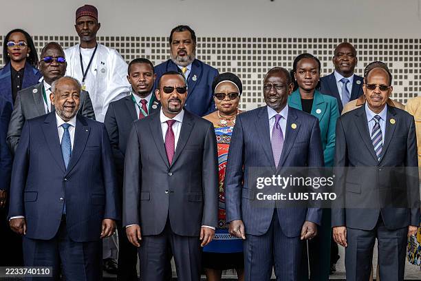 Djibouti's President Ismail Omar Guelleh , Ethiopia's Prime Minister Abiy Ahmed , Kenya's President William Ruto and African Union Commission...