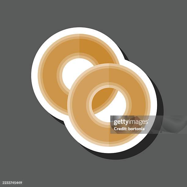 sfenj sticker icon - moroccan food stock illustrations