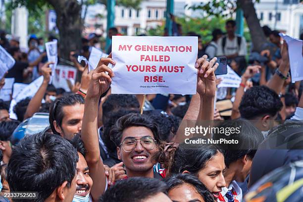 The Gen Z group protests against corruption and the ban on social media platforms by the government in Kathmandu, Nepal, on September 8, 2025.
