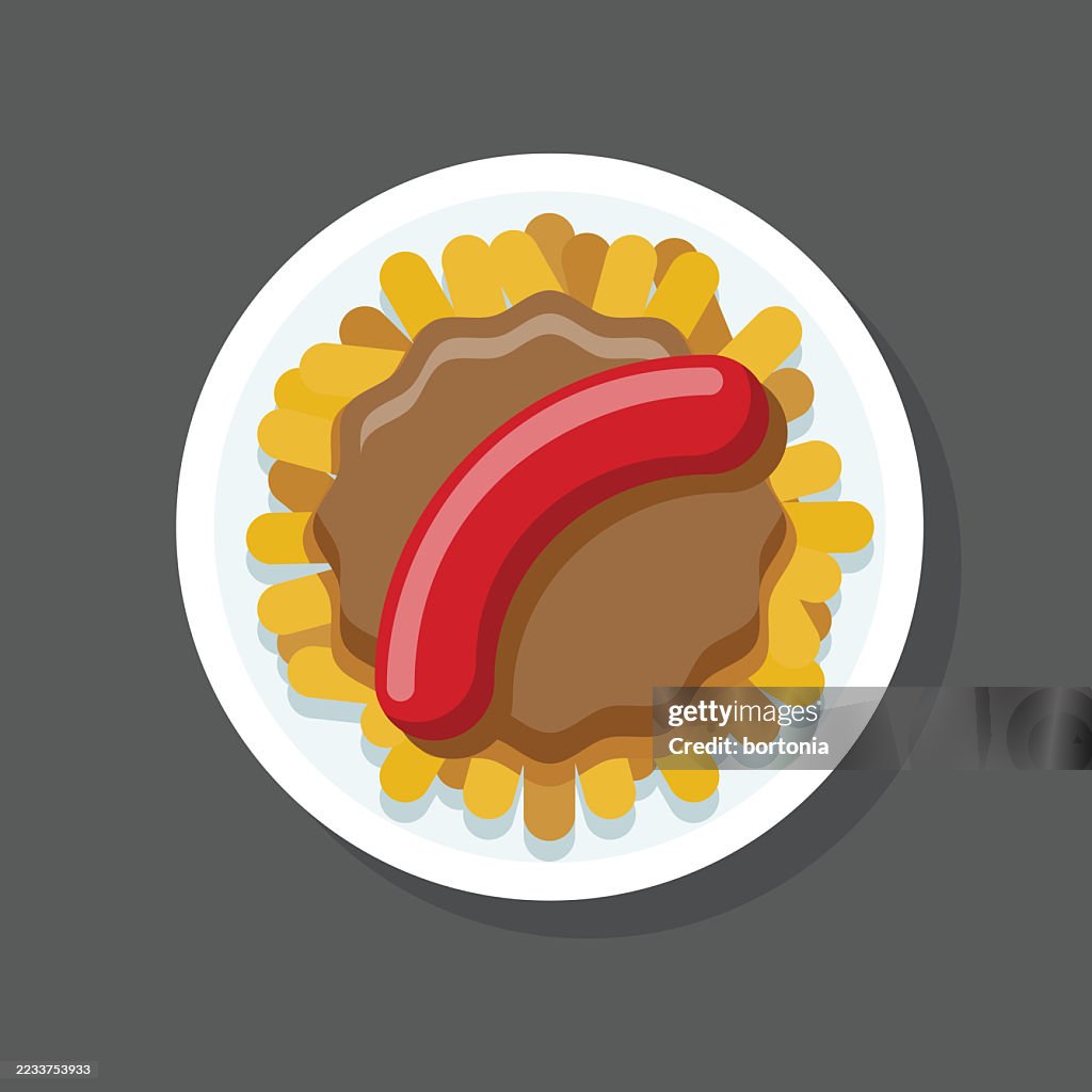 Currywurst Sticker Icon