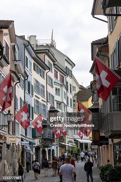 zurich street - zurich stock pictures, royalty-free photos & images