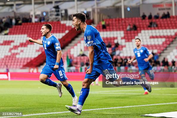 Israel Biton Dan Biton of Israel celebrating a goal with his teammates during the ...