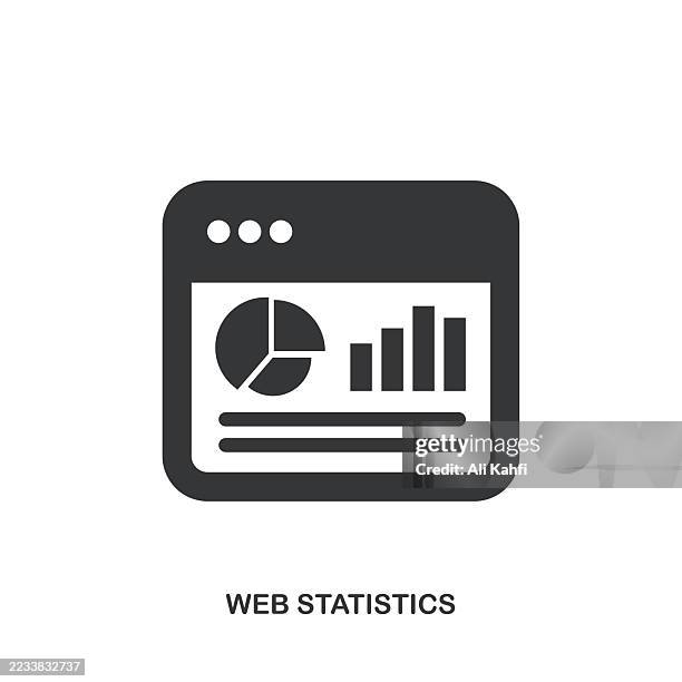 web statistics glyph solid icon. solid icon that can be applied anywhere, simple, pixel perfect and modern style. - usability testing stock illustrations