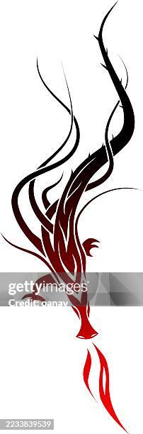 celtic dragon design - celtic knot stock illustrations