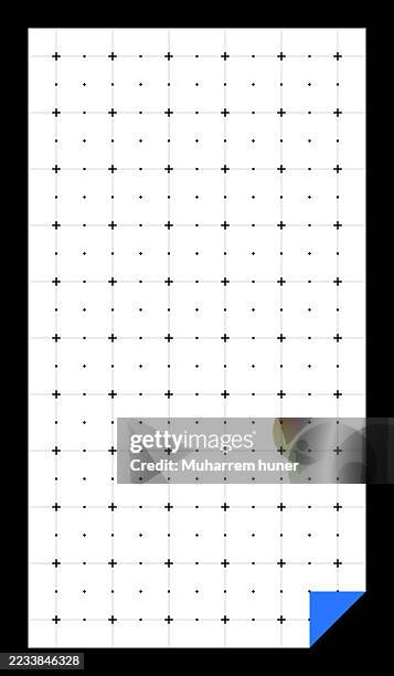 Minimal Plus Signs And Dots Grid Pattern On Black Vertical Background ...
