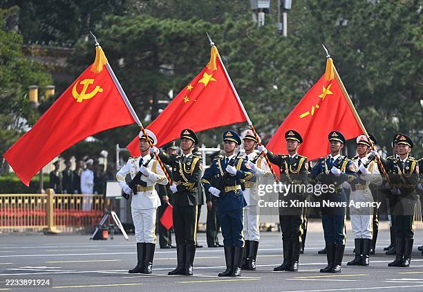 The People's Liberation Army PLA Guards of Honor formation attends a military parade in Beijing, capital of China, Sept. 3, 2025. China on Wednesday...