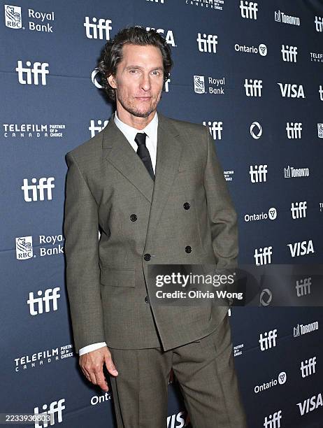 Matthew McConaughey attends the premiere of "The Lost Bus" during the 2025 Toronto International Film Festival at Princess of Wales Theatre on...