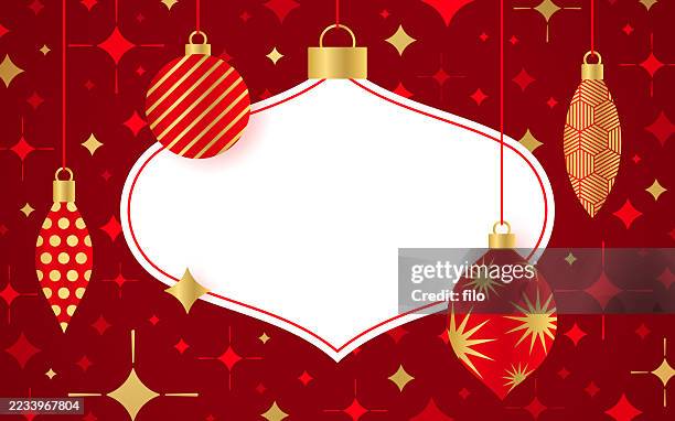 rote urlaubsnachricht goldenes ornament funkeln urlaub hintergrund design - weihnachtsmarkt stock-grafiken, -clipart, -cartoons und -symbole