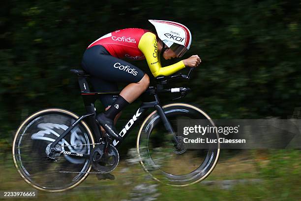 Kirstie Van Haaften of Netherlands and Team Cofidis Women competes during the 27th Simac Ladies Tour 2025, Stage 5 a 10.2km individual time trial...