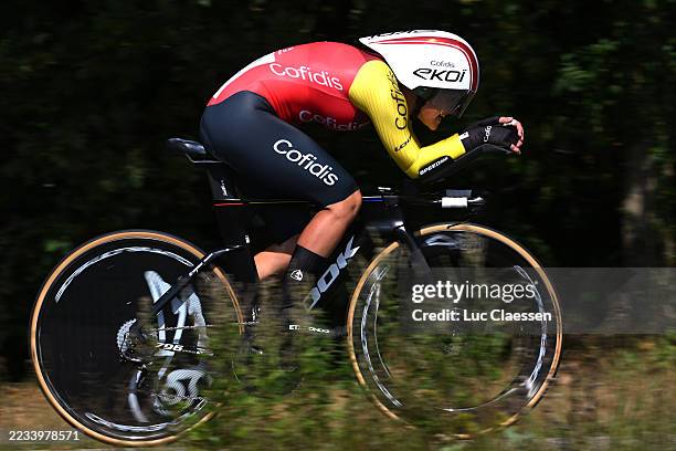 Victoire Berteau of France and Team Cofidis Women competes during the 27th Simac Ladies Tour 2025, Stage 5 a 10.2km individual time trial stage from...