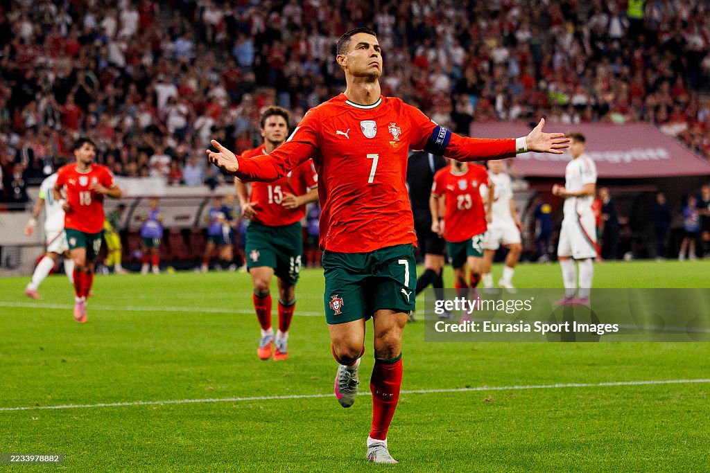 Ronagdo Cristiano Ronaldo of Portugal celebrates his goal during the FIFA ...