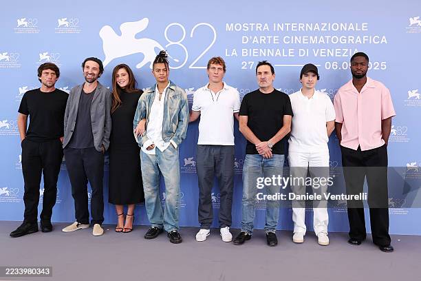 Hugo Sélignac, Thomas Bangalter, Adele Exarchopoulos, Lala &ce, Cédric Jimenez, Gilles Lellouche, Olivier Demangel and Stéphane Bak attend the "Chien...