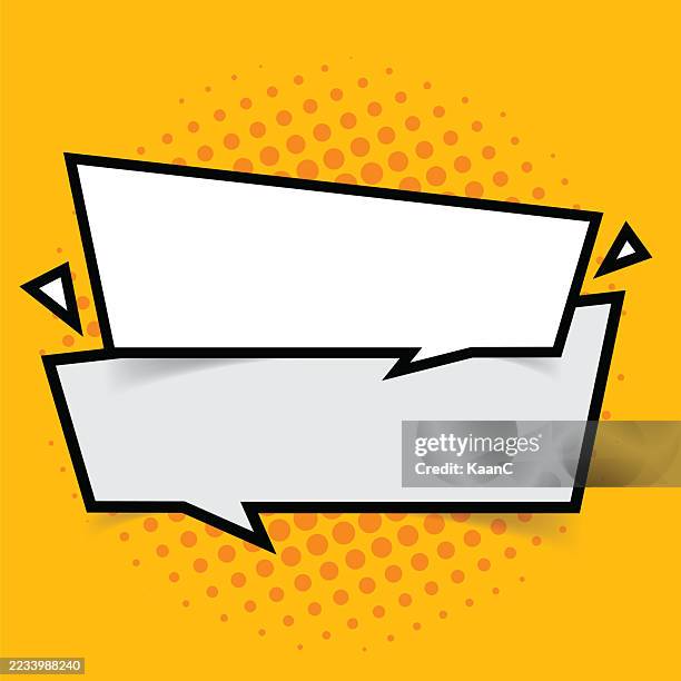 ilustraciones, imágenes clip art, dibujos animados e iconos de stock de plantilla de diseño en forma de burbuja de diálogo - cómics